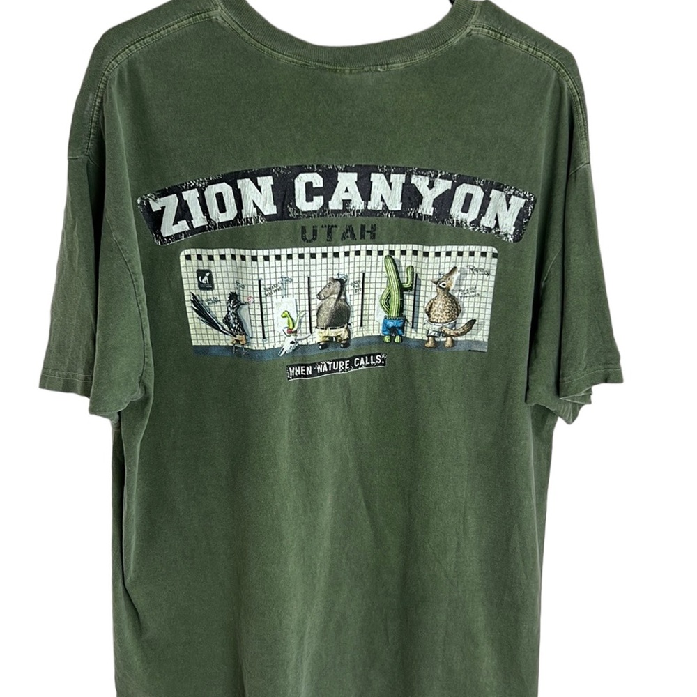 The Duck Company 2004 When Nature Calls Zion Canyon Utah Shirt Men’s Size L